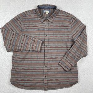 Carbon 2 Cobalt Shirt Mens XXL Multi Color Textured Stripe Cotton Effortless